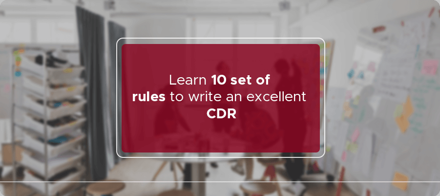 Learn 10 set of rules to write an excellent CDR