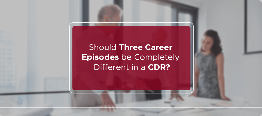 Three career episodes be completely different in a CDR?