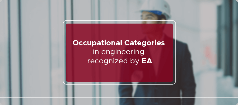 Occupational Categories in engineering recognized by EA