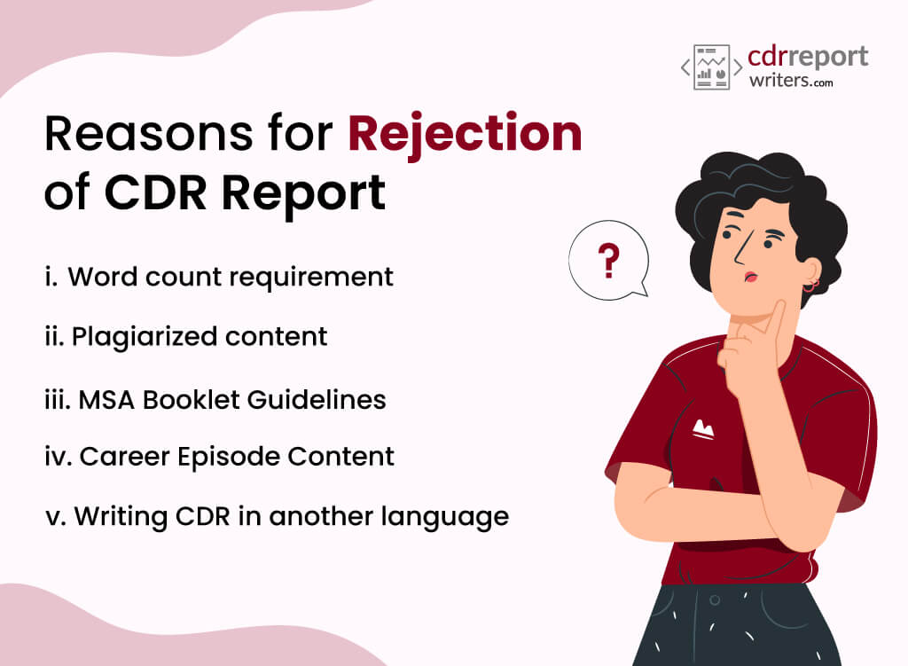 Reasons for Rejection of CDR Report
