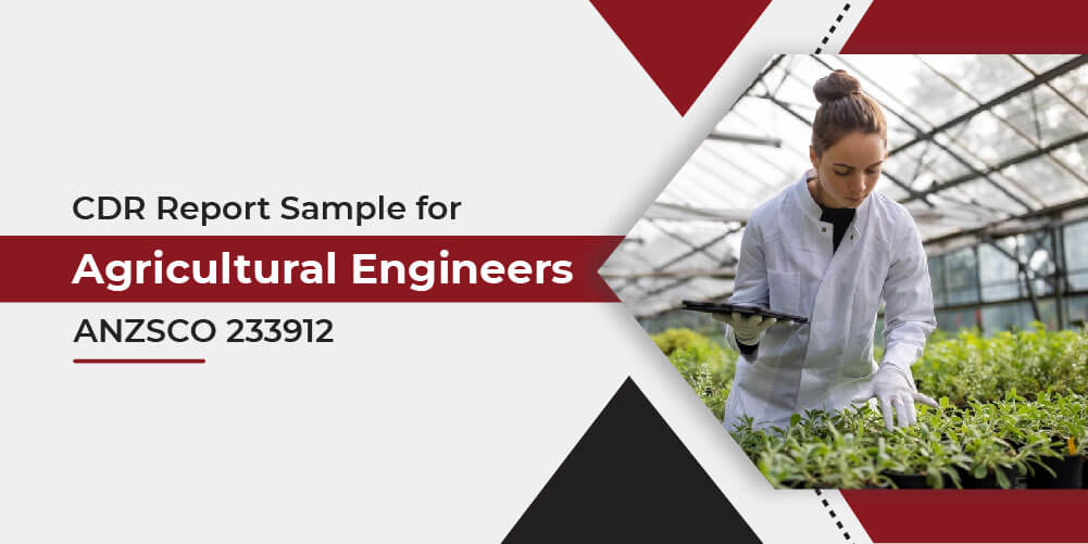 CDR sample for Agricultural Engineers